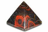 Polished Tiger Iron Stromatolite Pyramid - Billion Years #379596-1